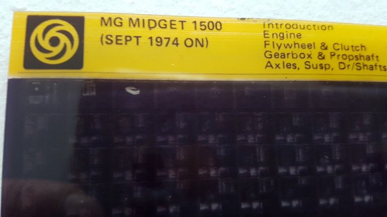 MG Midget 1500 1974-79 microfiches catalogo ricambi originali parts catalogue