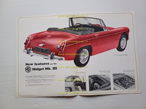 MG Midget MkIII 1966 depliant inglese originale