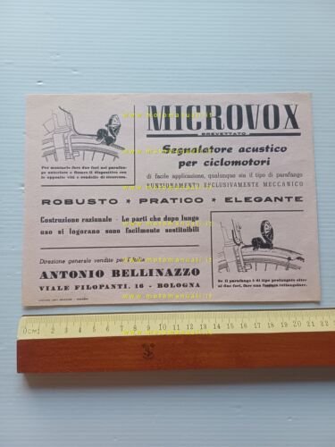 Microvox segnalatore acustico per micromotori depliant anni 50 originale