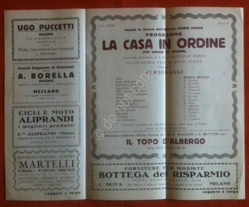 Milano 1927 / 28 - 11 Programmi Teatro d'Arte Moderna