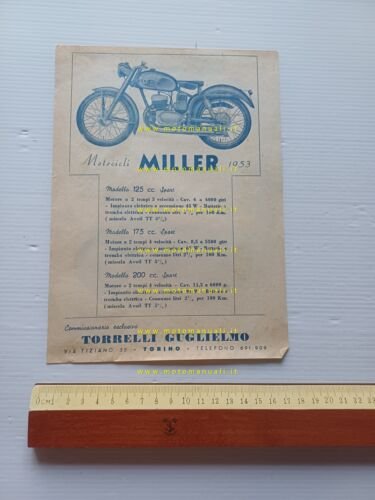 Miller produzione 125 - 175 - 200 - 250 1953 …