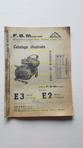 Minarelli 48 motore E3 - E2 1962 catalogo ricambi originale …