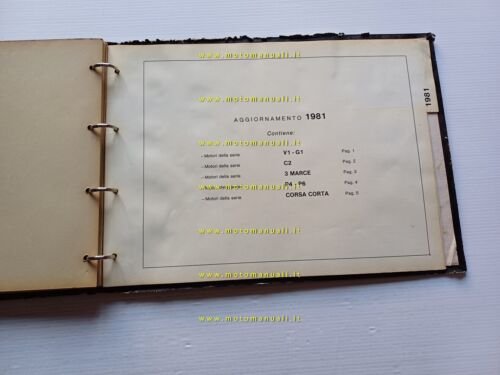 Minarelli catalogo ricambi generale motori 1979 originale spare parts catalogue