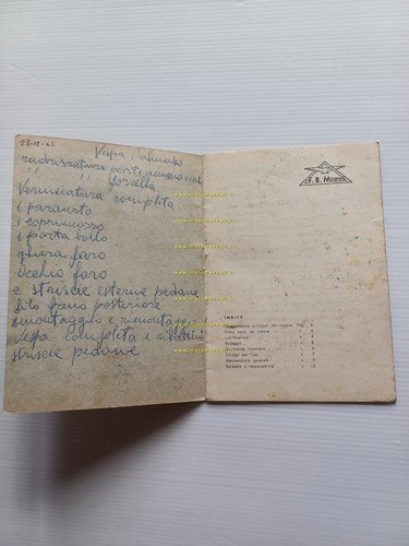 Minarelli motore 3V 48 anni 60 manuale uso originale italiano …