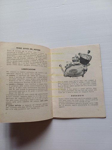 Minarelli motore 3V 48 anni 60 manuale uso originale italiano …