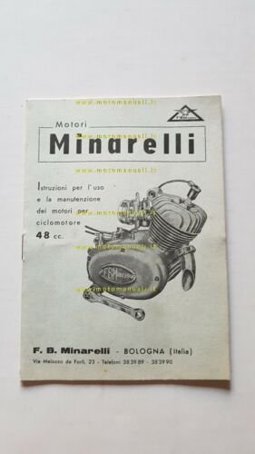 Minarelli motore 3V 50 1966 manuale uso originale italiano owner's …