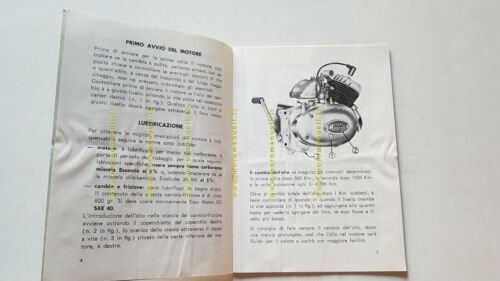 Minarelli motore 3V 50 1966 manuale uso originale italiano owner's …