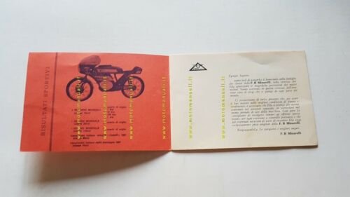 Minarelli motore 50 Normale Sport 1968 manuale uso ITALIANO originale
