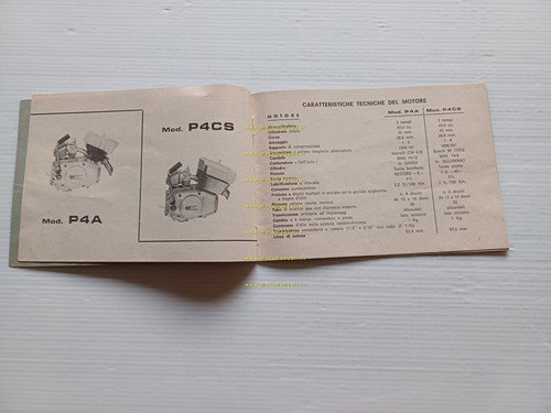 Minarelli motore 50 P4A - P4CS 1976 manuale uso manutenzione …