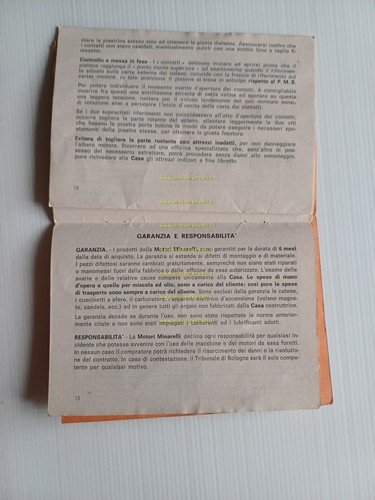 Minarelli motore 50 P6 - P4 1980 manuale uso originale …