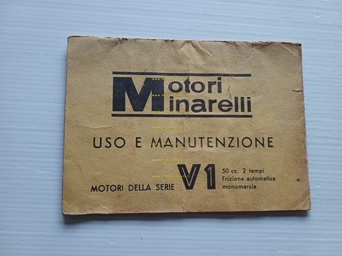 Minarelli motore 50 V1- V1N-V1A 1980 manuale uso manutenzione italiano …