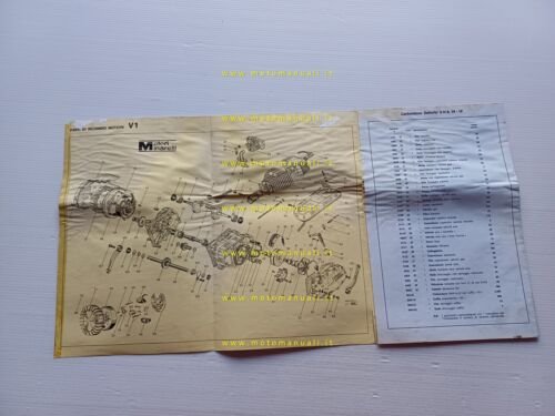 Minarelli motore 50 V1 1969 catalogo ricambi originale
