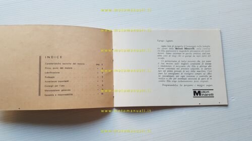 Minarelli motore 50 V1 1971 manuale uso manutenzione italiano originale