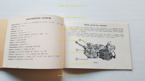 Minarelli motore 50 V1 1971 manuale uso manutenzione italiano originale