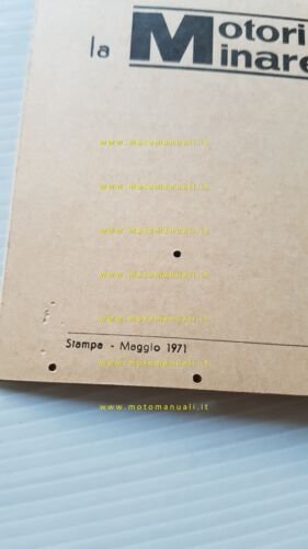 Minarelli motore 50 V1 1971 manuale uso manutenzione italiano originale