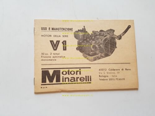 Minarelli motore 50 V1 1976 manuale uso manutenzione originale owner's …