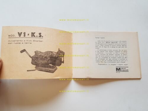 Minarelli motore 50 V1 1976 manuale uso manutenzione originale owner's …