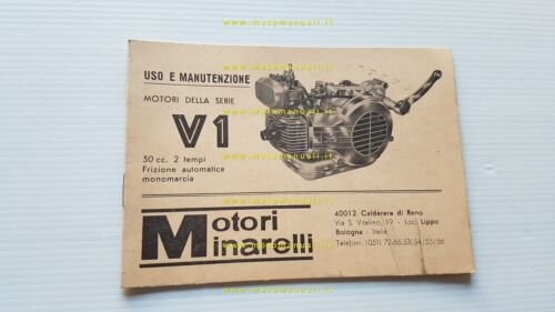 Minarelli motore 50 V1 K.S. 1972 manuale uso manutenzione italiano …