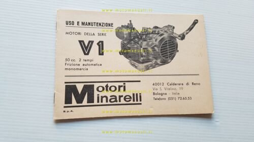 Minarelli motore 50 V1 K.S. 1973 manuale uso manutenzione italiano …