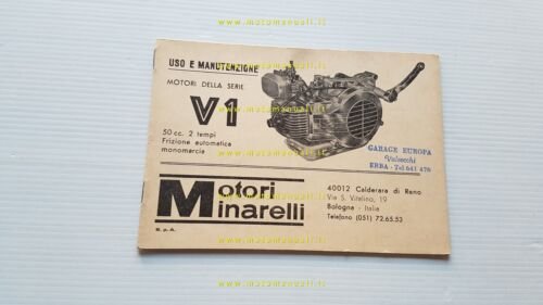 Minarelli motore 50 V1 K.S. 1974 manuale uso manutenzione italiano …