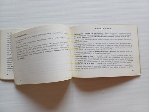 Minarelli motore 50 V2 1977 manuale uso manutenzione originale italiano