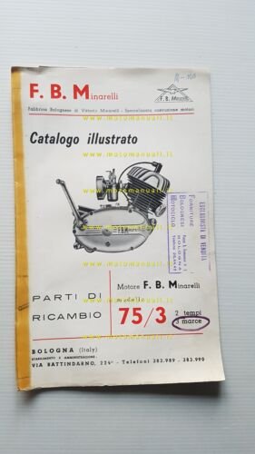 Minarelli motore 75 2t 3V anni 60 catalogo ricambi originale …