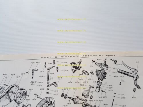 Minarelli Motore P3 48 anni 60 catalogo ricambi originale Parts …
