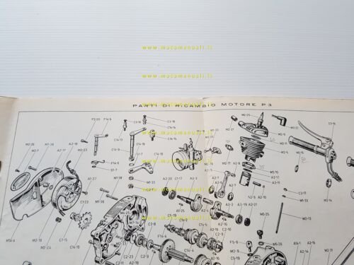 Minarelli Motore P3 48 anni 60 catalogo ricambi originale Parts …