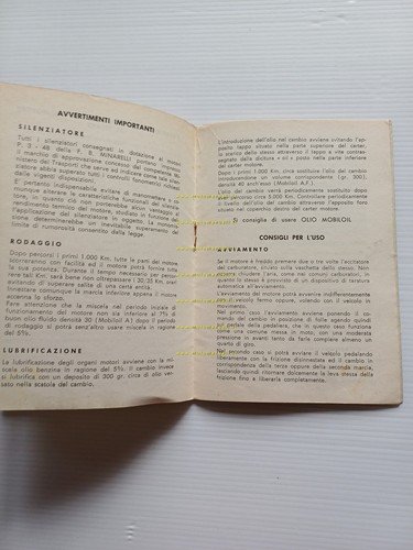 Minarelli motore P3 48 anni 60 manuale uso originale italiano …