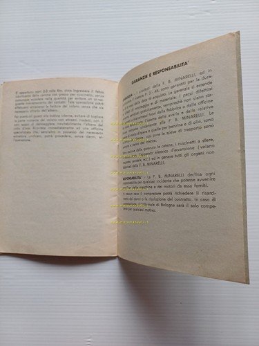 Minarelli motore P3 48 anni 60 manuale uso originale italiano …