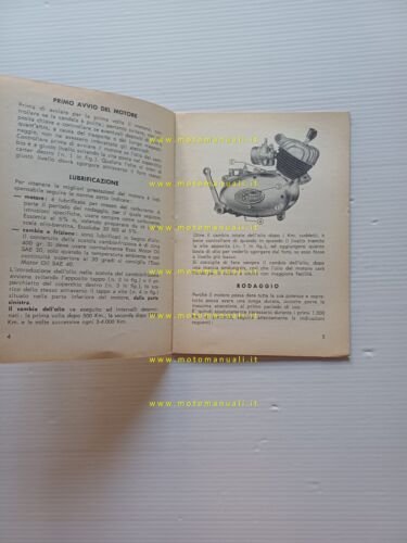Minarelli motore P3 50 anni 60 manuale uso originale italiano …