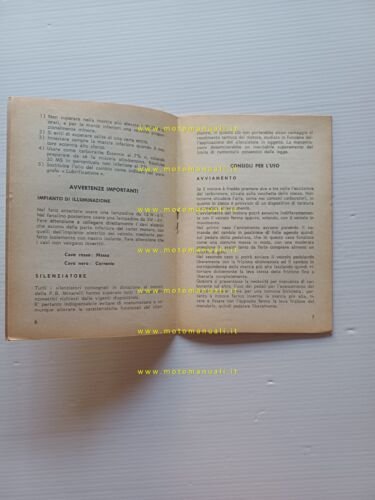 Minarelli motore P3 50 anni 60 manuale uso originale italiano …