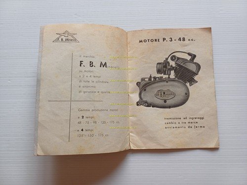 Minarelli motore P3 50 manuale uso manutenzione originale italiano