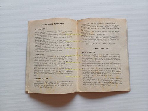 Minarelli motore P3 50 manuale uso manutenzione originale italiano