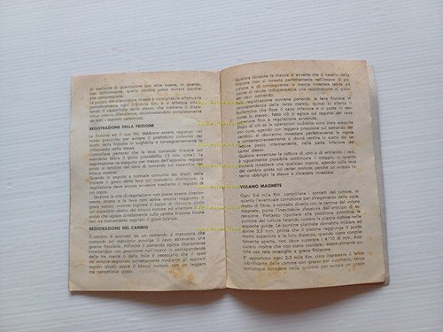 Minarelli motore P3 50 manuale uso manutenzione originale italiano