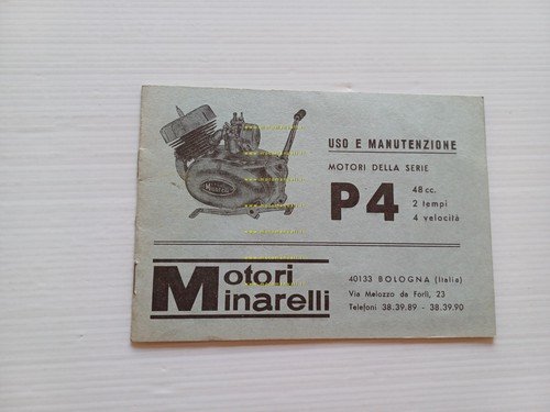 Minarelli motore P4 50 1970 manuale uso manutenzione libretto originale …