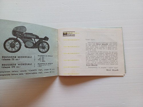 Minarelli motore P4 50 1970 manuale uso manutenzione libretto originale …