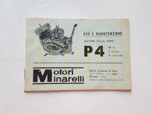 Minarelli motore P4 50 1971 manuale uso originale italiano owner's …