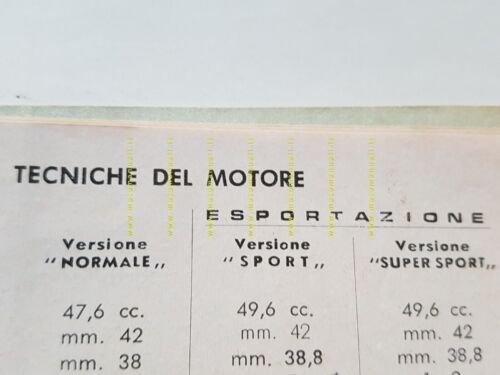 Minarelli motore P4 50 1971 manuale uso originale italiano owner's …