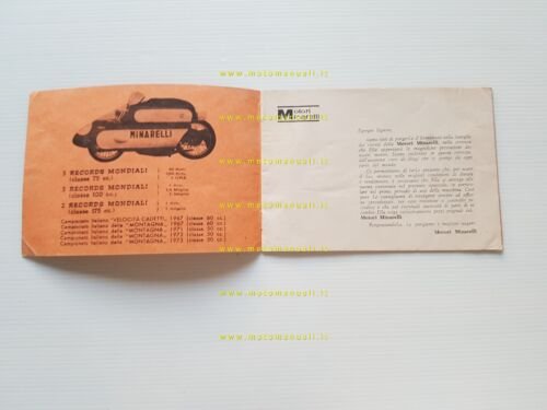 Minarelli motore P6 50 1974 Normale-Export manuale uso manutenzione originale