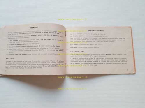 Minarelli motore P6 50 1974 Normale-Export manuale uso manutenzione originale