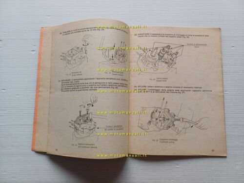 Minarelli motori 50-75-80 4-5-6 marce 1985 manuale officina italiano originale