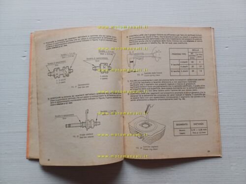 Minarelli motori 50-75-80 4-5-6 marce 1985 manuale officina italiano originale