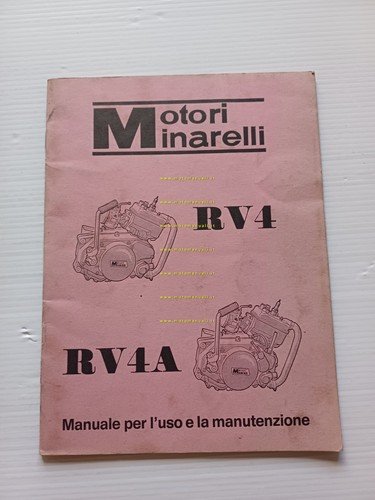 Minarelli motori RV4 - RV4A 1985 manuale officina originale italiano