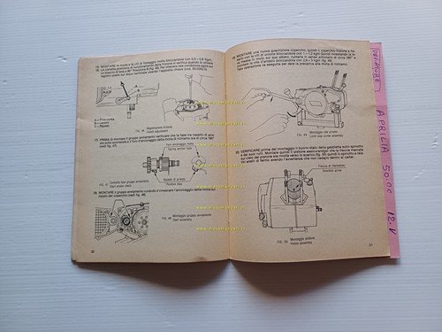 Minarelli motori RV4 - RV4A 1985 manuale officina originale italiano