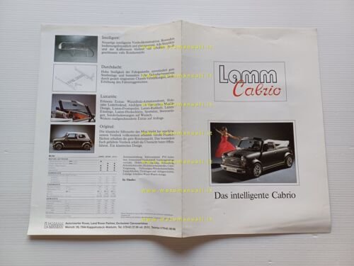 Mini Cabrio LAMM 1991 depliant tedesco originale