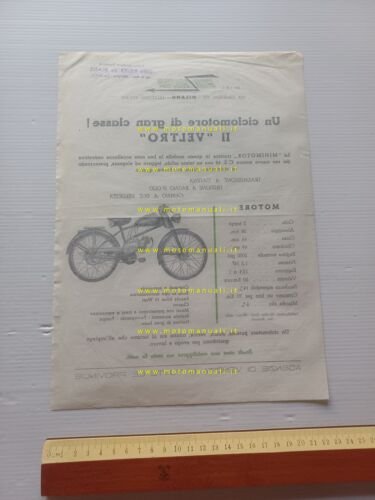 Minimotor Veltro micromotore 49 depliant italiano originale