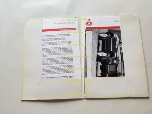 Mitsubishi Pajero 1991 CARTELLA STAMPA originale italiano NO depliant