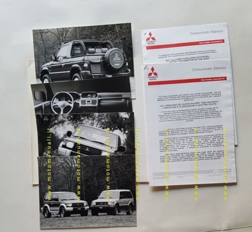 Mitsubishi Pajero 1991 CARTELLA STAMPA originale italiano NO depliant
