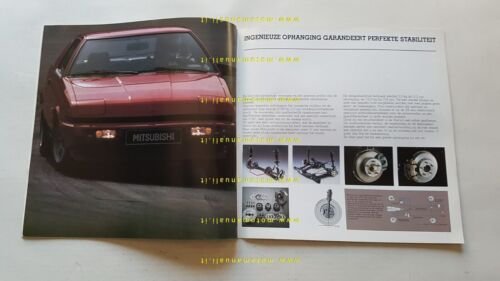 MITSUBISHI STARION 1982 depliant originale testo OLANDESE DUTCH text
